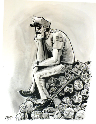 Original 14"x17" Illustration "Relax Cop"