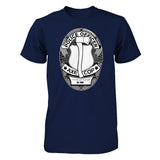 Axe Cop Badge black & white